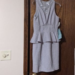 Grey sparkly evening dress